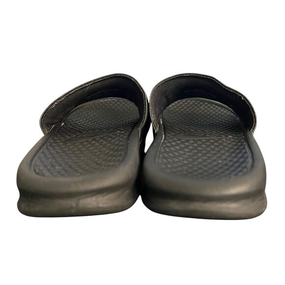 Nike Benassi JDI Slide Sandals Shoes Womens Size 7 Black Rose Gold 343880-007 - Picture 4 of 9